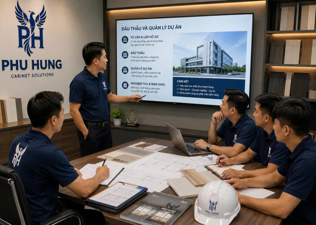Đấu thầu cung cấp nội thất hành chính sự nghiệp Phú Hưng