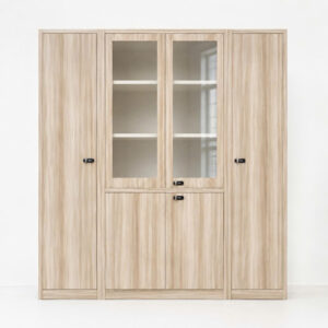 Tủ Sắt Vân Gỗ To 6 Cánh 2 Cánh Kính Cao Cấp PH-6CKL – Phú Hưng Cabinet