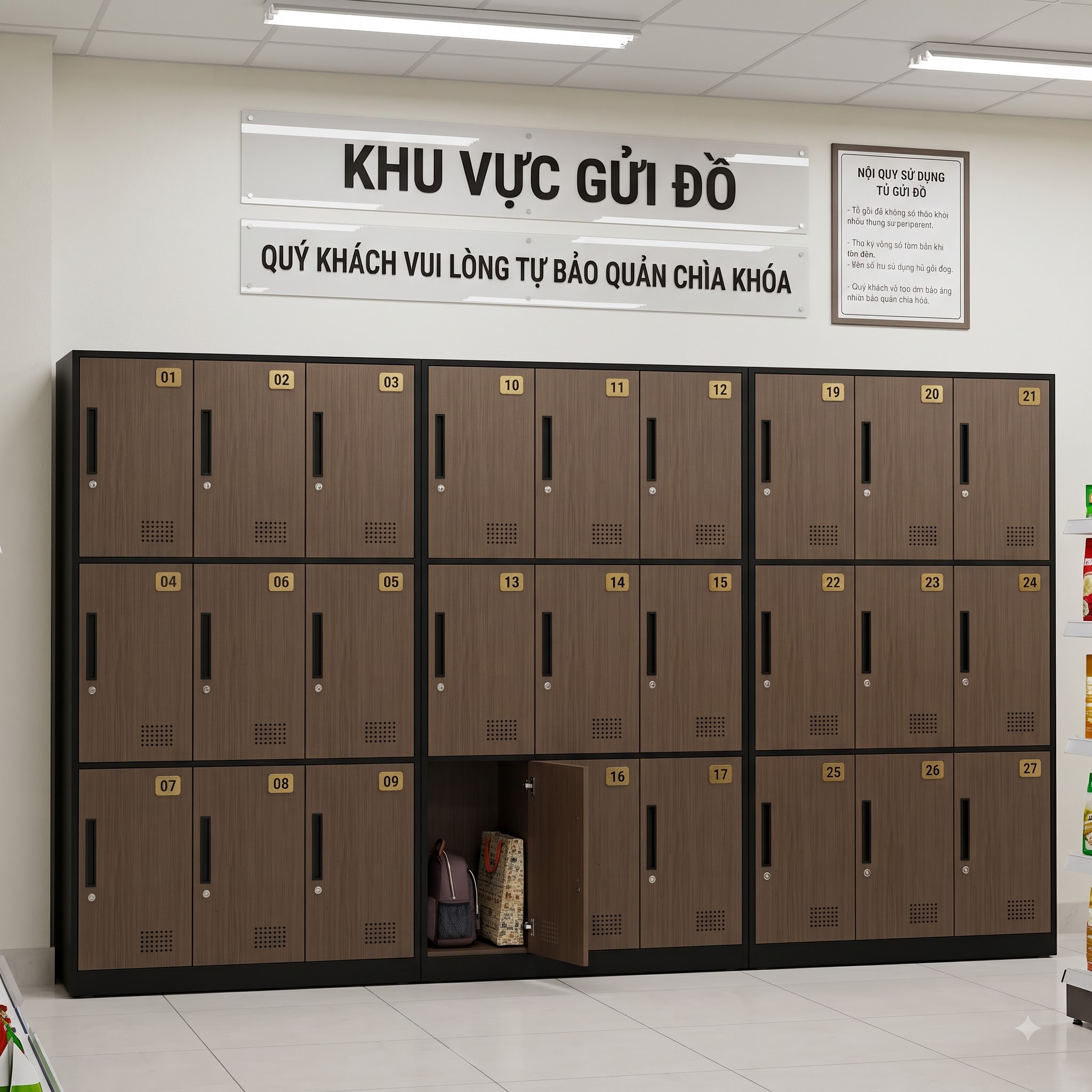 Tủ Sắt Vân Gỗ Locker 9 Cánh Cao Cấp PH-9C – Phú Hưng Cabinet - Ảnh 2