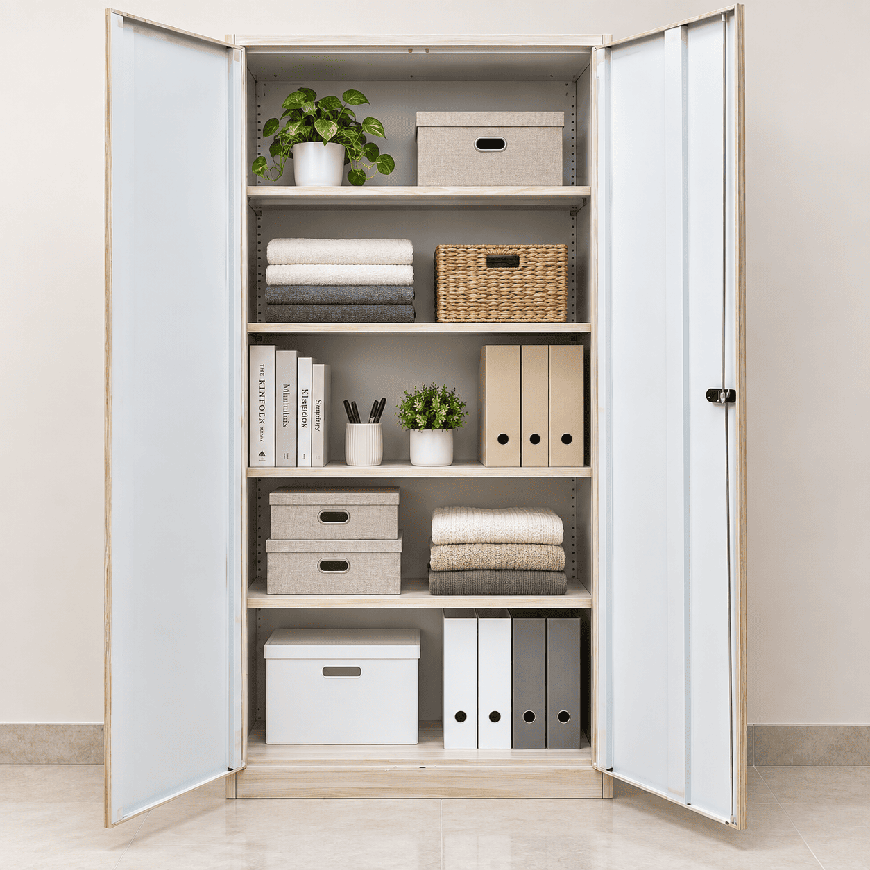 Tủ Sắt Vân Gỗ 2 Cánh Dài Cao Cấp PH-2CS – Phú Hưng Cabinet - Ảnh 4
