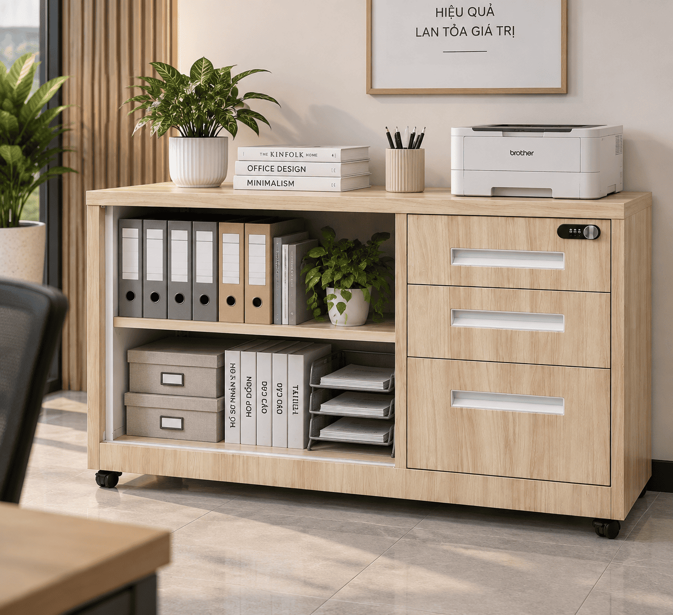 Tủ Sắt Vân Gỗ 3 Ngăn Kéo Cao Cấp PH-TP3N – Phú Hưng Cabinet