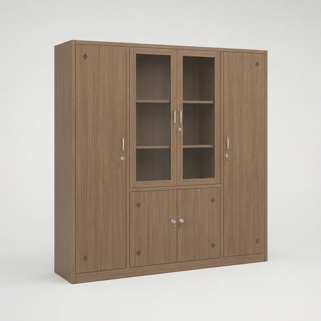Tủ sắt to 6 cánh 2 cánh kính khóa cơ PH-6CKL Phú Hưng Cabinet