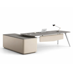 Bàn lãnh đạo PH.BLĐ-08 sở hữu mặt bàn rộng rãi kết hợp tủ phụ liền kề, giúp lưu trữ hồ sơ, tài liệu thuận tiện