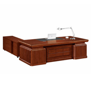 Bàn lãnh đạo nhập khẩu màu nâu đỏ sơn PU cao cấp PH.BLĐ-20