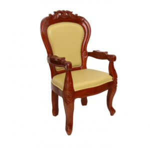 Ghế chủ tọa gỗ Gõ bọc da PH.GCT-06
