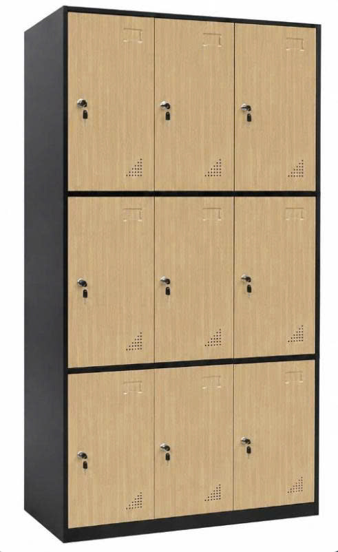 Tủ Sắt Vân Gỗ Locker 9 Cánh Cao Cấp PH-9C – Phú Hưng Cabinet - Ảnh 3