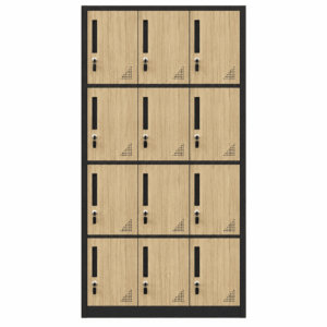 Tủ Locker Sắt Vân Gỗ 12 Ngăn PH-12C – Phú Hưng Cabinet