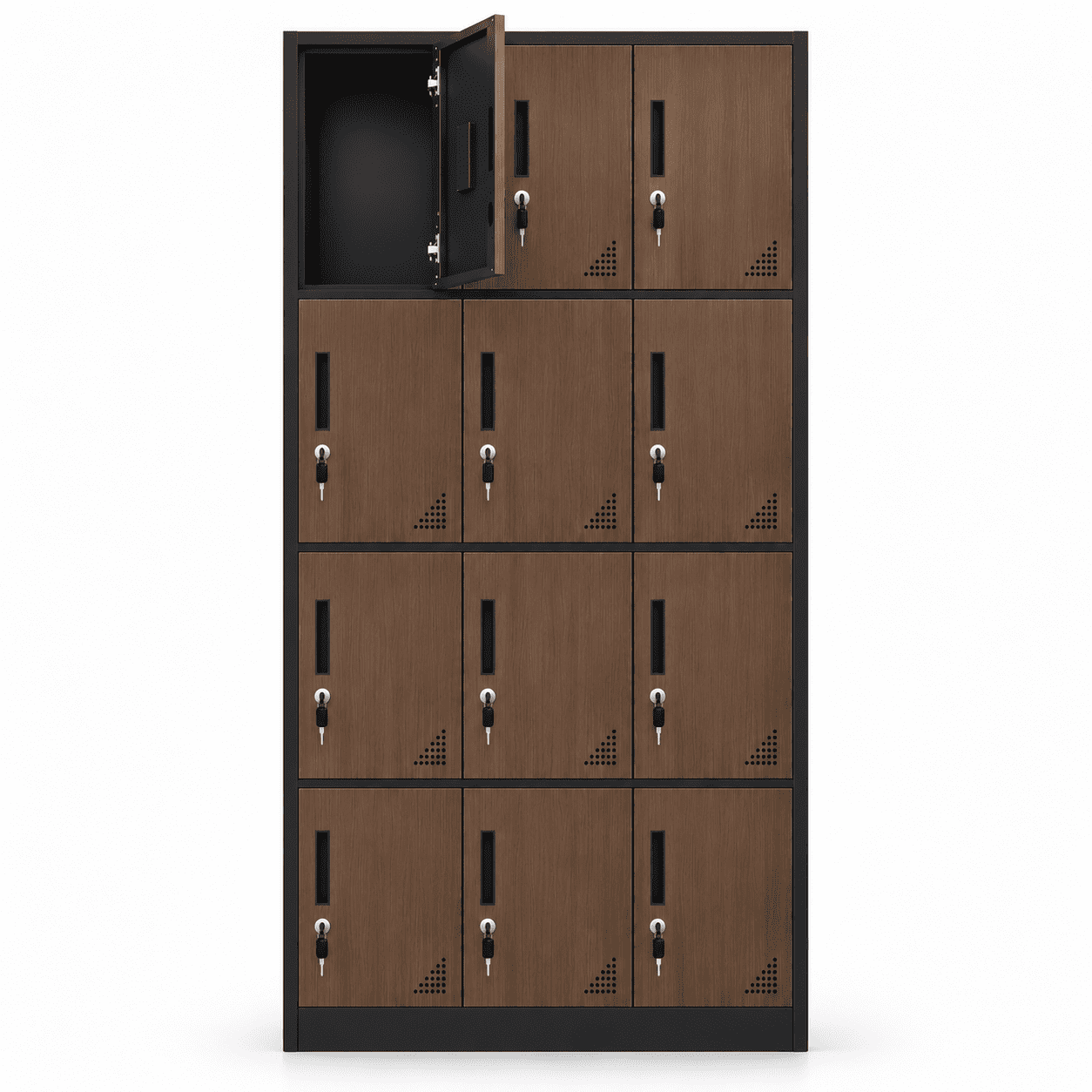 Tủ Locker Sắt Vân Gỗ 12 Ngăn PH-12C – Phú Hưng Cabinet - Ảnh 10