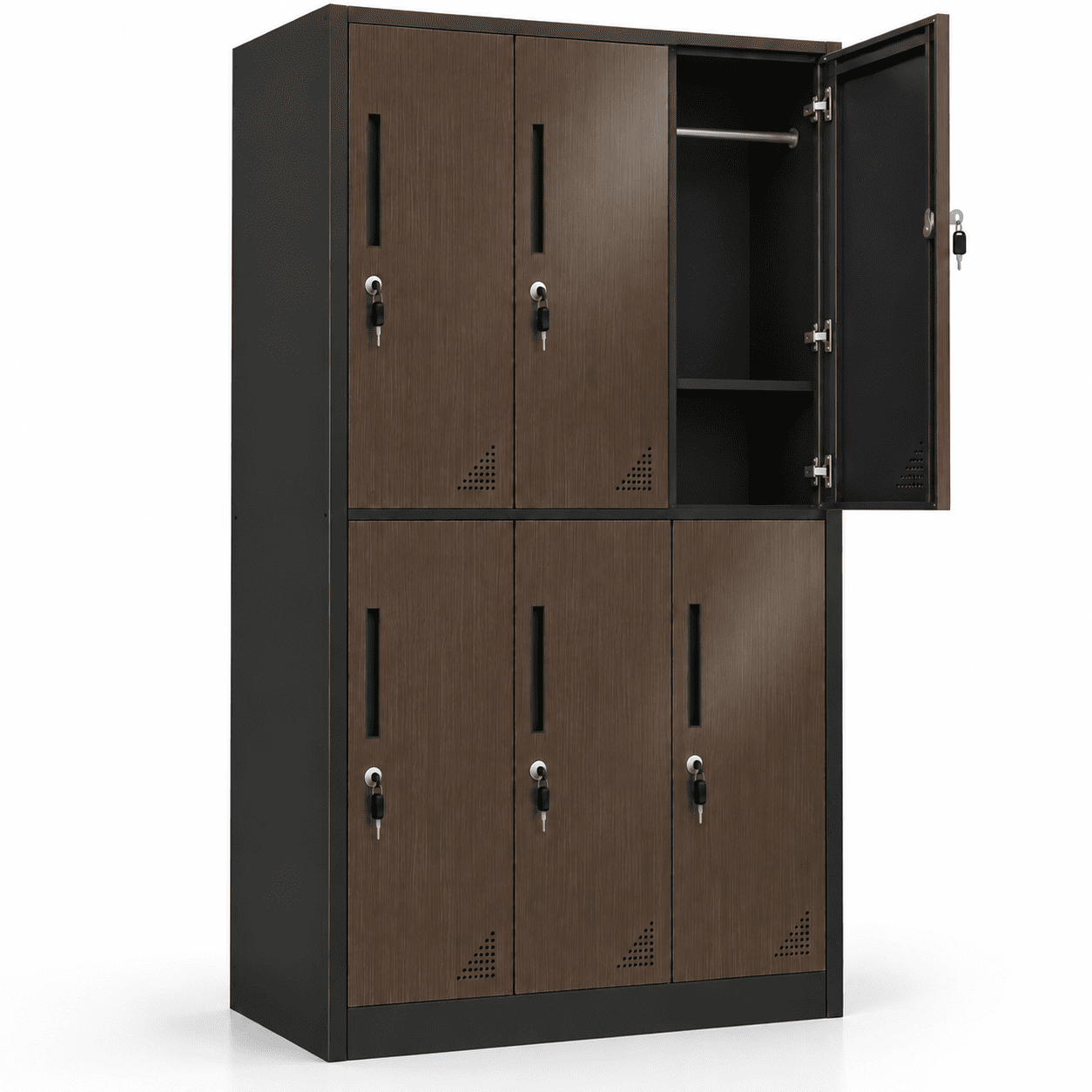 Tủ Locker Sắt Vân Gỗ 12 Ngăn PH-12C – Phú Hưng Cabinet - Ảnh 6