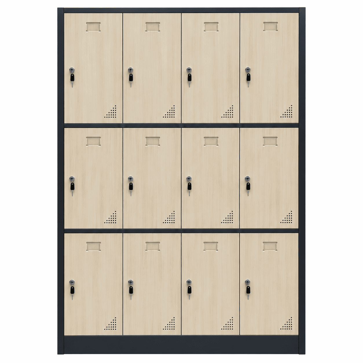 Tủ Locker Sắt Vân Gỗ 12 Ngăn PH-12C – Phú Hưng Cabinet - Ảnh 3