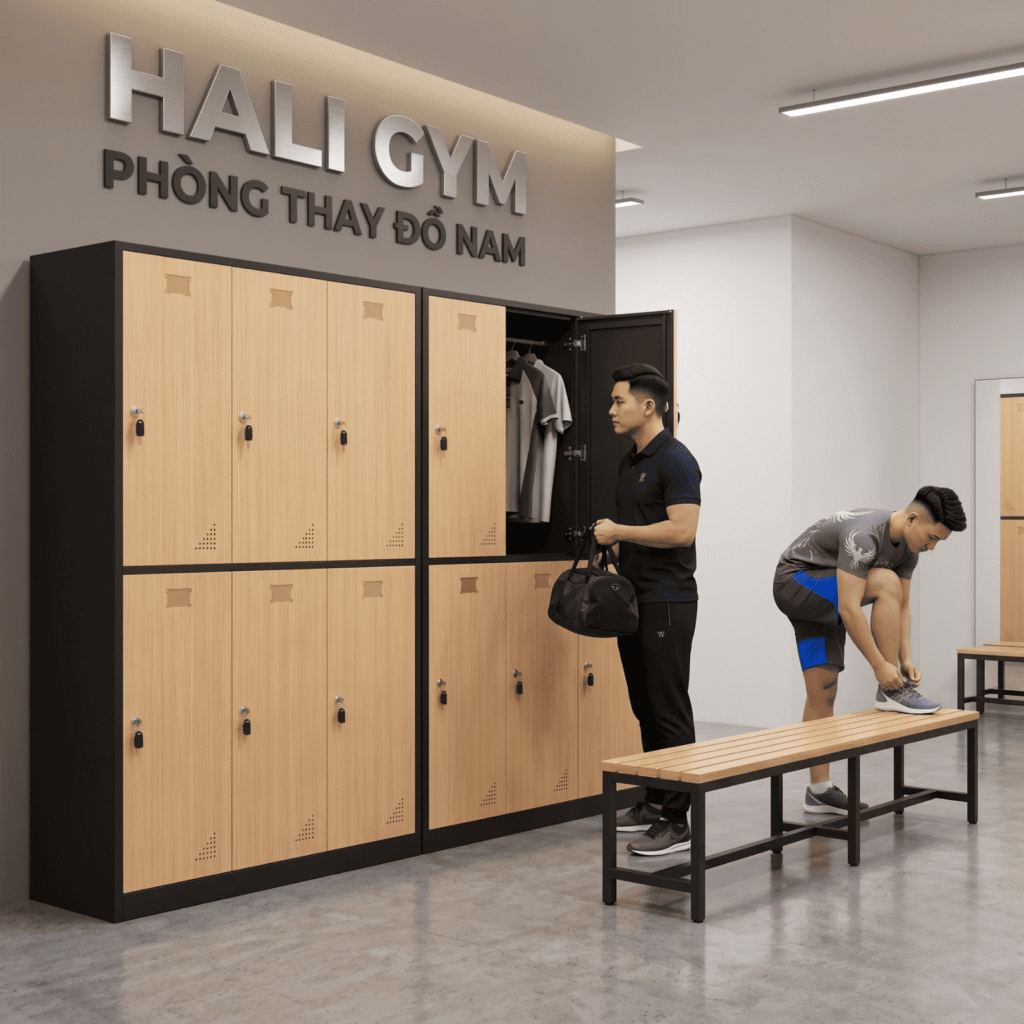 Tủ locker bể bơi sắt sơn tĩnh điện chống ẩm