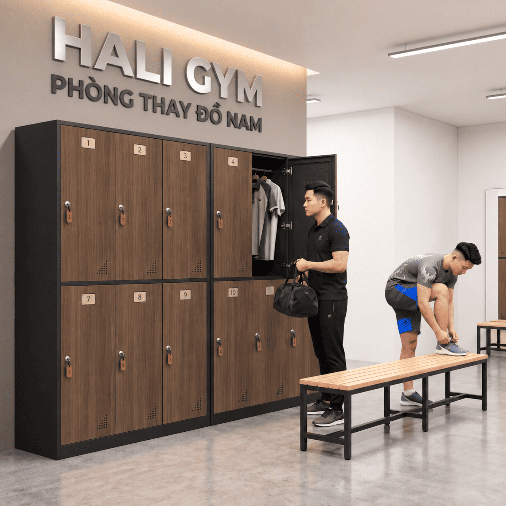 Tủ Sắt Vân Gỗ Locker 6 Cánh Cao Cấp PH-6C – Phú Hưng Cabinet - Ảnh 8