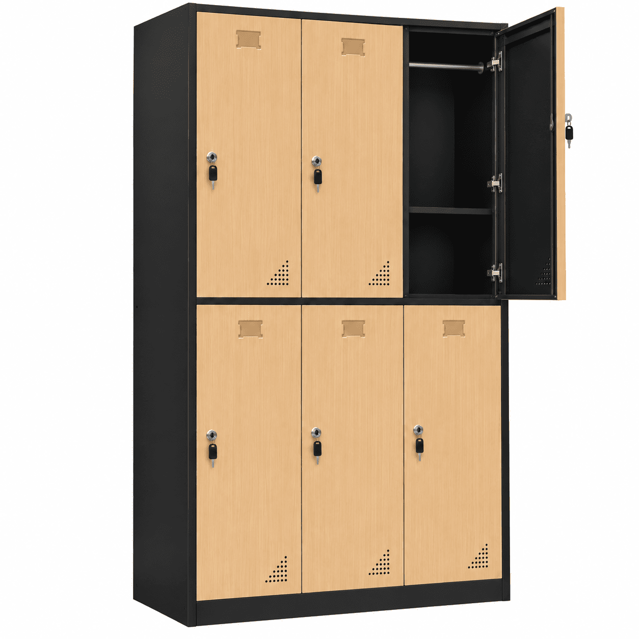 Tủ Sắt Vân Gỗ Locker 6 Cánh Cao Cấp PH-6C – Phú Hưng Cabinet - Ảnh 3