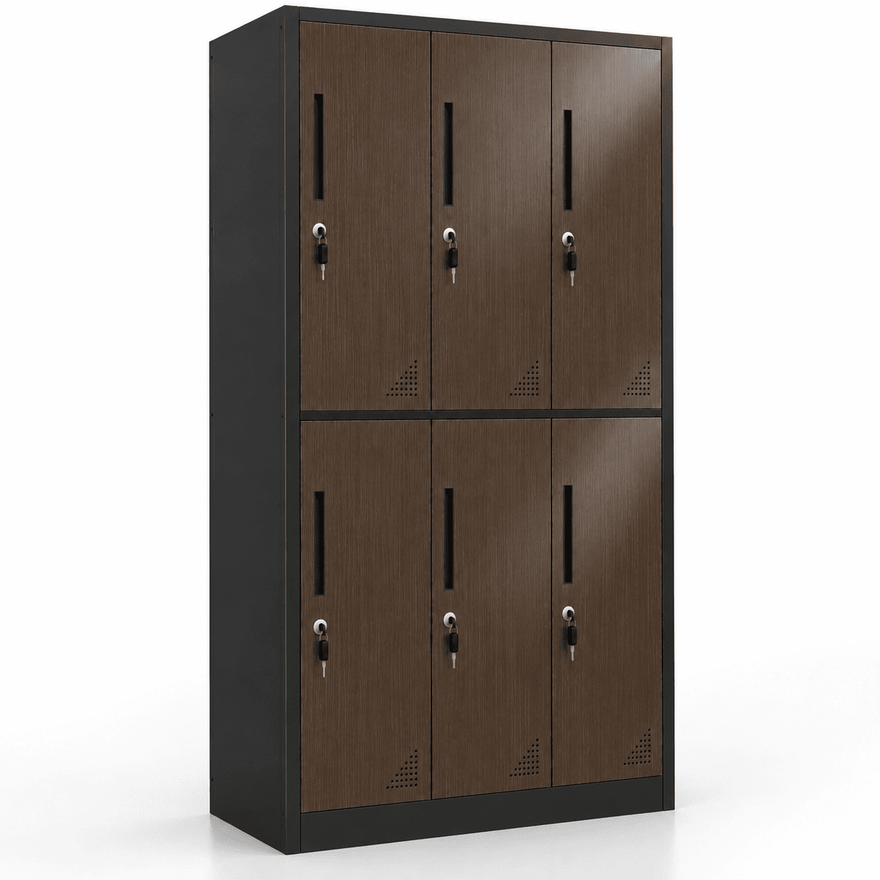 Tủ Sắt Vân Gỗ Locker 6 Cánh Cao Cấp PH-6C – Phú Hưng Cabinet