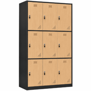 Tủ Sắt Vân Gỗ Locker 9 Cánh Cao Cấp PH-9C – Phú Hưng Cabinet