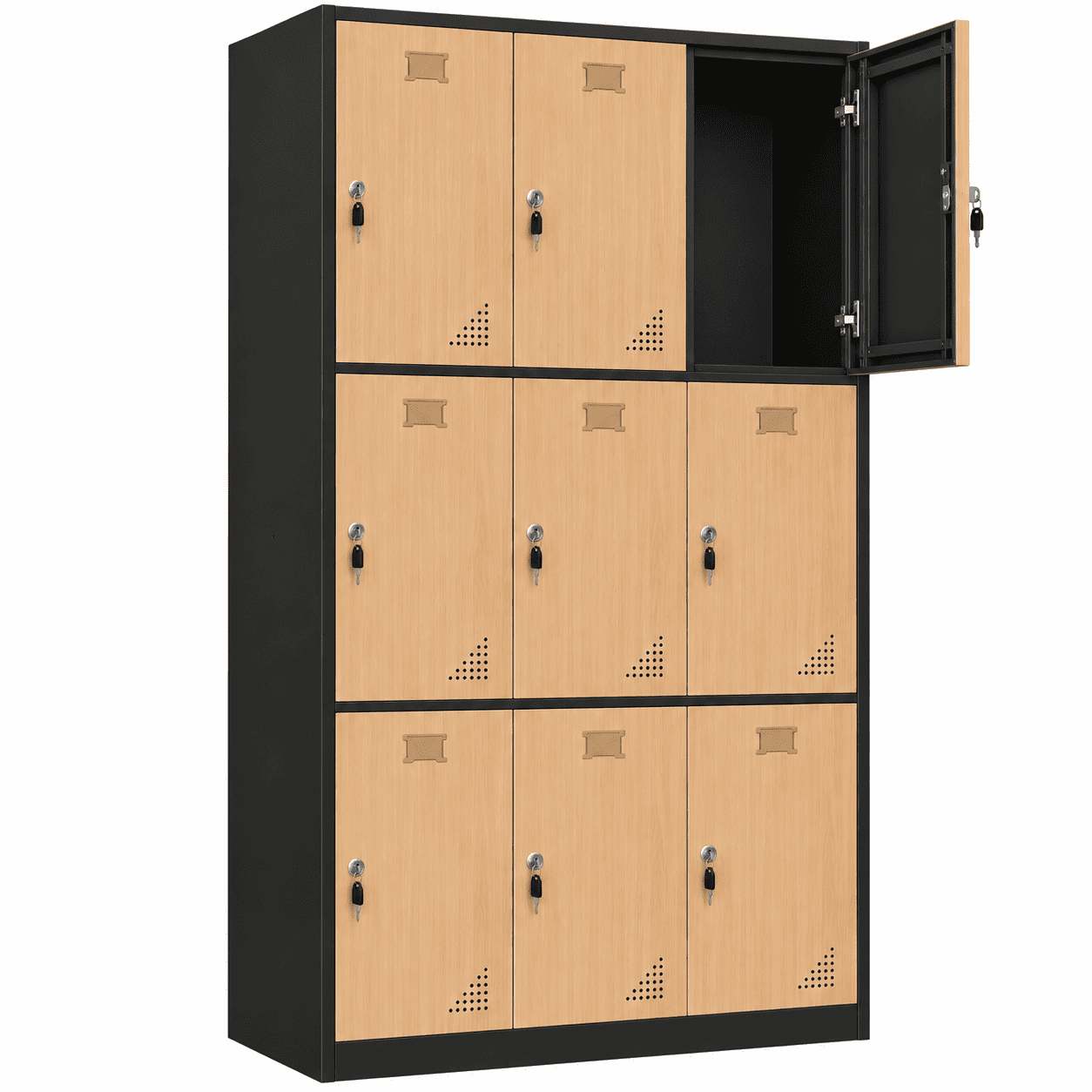 Tủ Sắt Vân Gỗ Locker 9 Cánh Cao Cấp PH-9C – Phú Hưng Cabinet - Ảnh 10