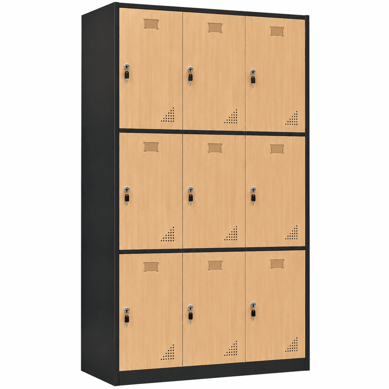 Tủ Sắt Vân Gỗ Locker 9 Cánh Cao Cấp PH-9C – Phú Hưng Cabinet