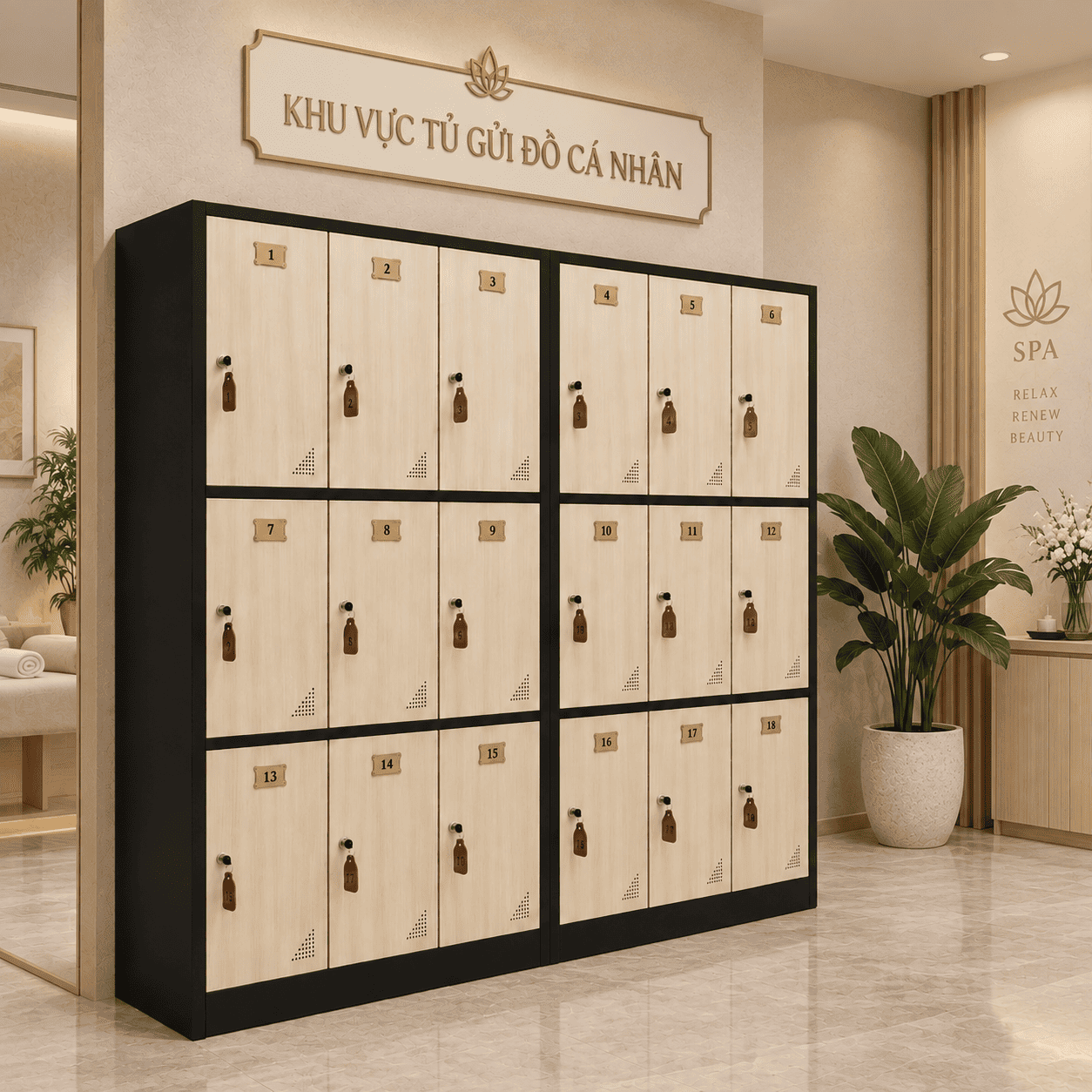 Tủ Sắt Vân Gỗ Locker 9 Cánh Cao Cấp PH-9C – Phú Hưng Cabinet - Ảnh 11