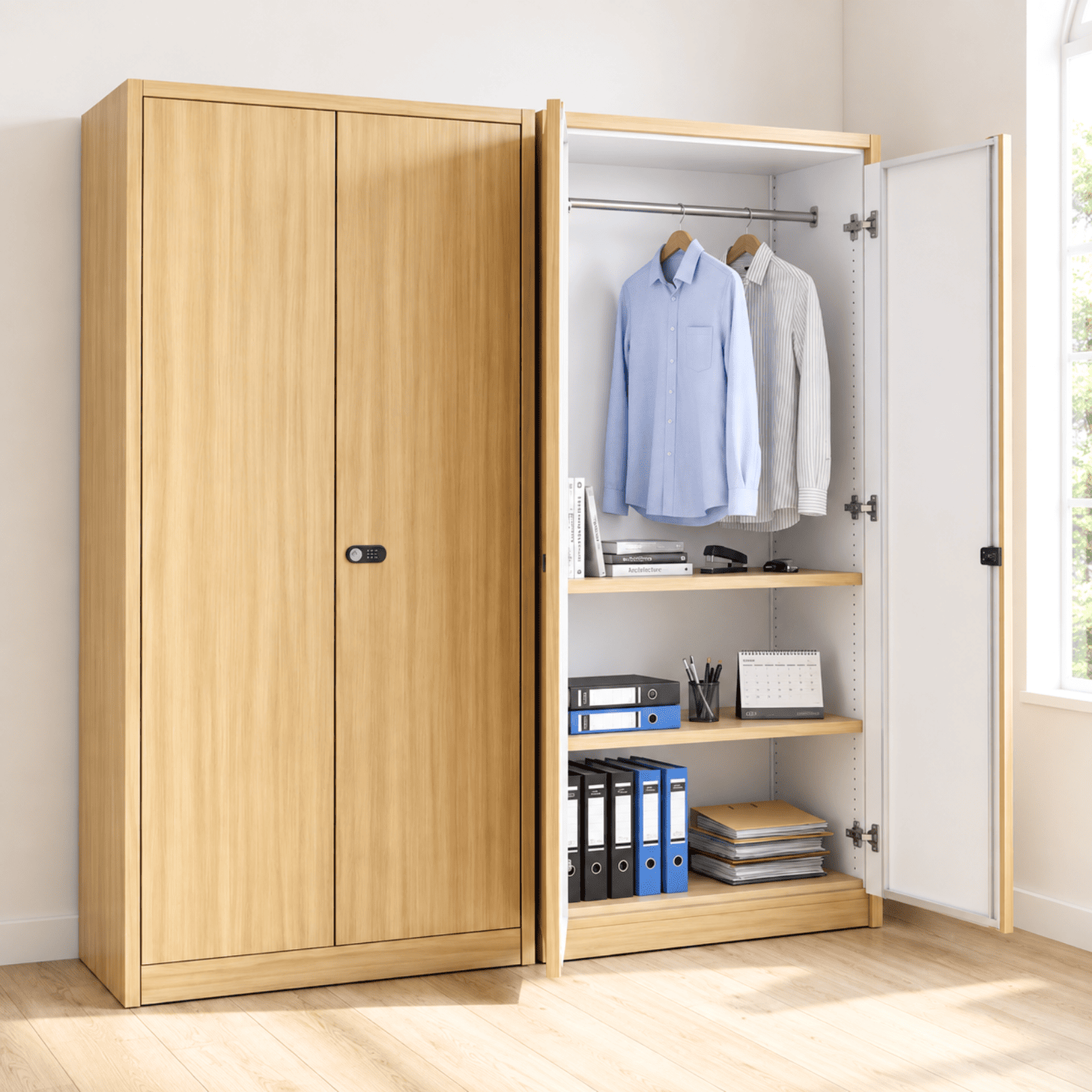 Tủ Sắt Vân Gỗ 2 Cánh Dài Cao Cấp PH-2CS – Phú Hưng Cabinet - Ảnh 8