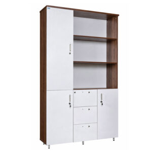 Tủ tài liệu cao cấp Hòa Phát LUX1960-3B2 vân gỗ sang trọng