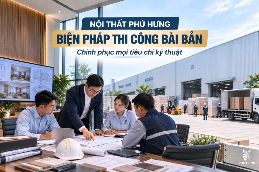 Nội Thất Phú Hưng – Từ Biện Pháp Thi Công Bài Bản Đến Năng Lực Chinh Phục Mọi Tiêu Chí Kỹ Thuật