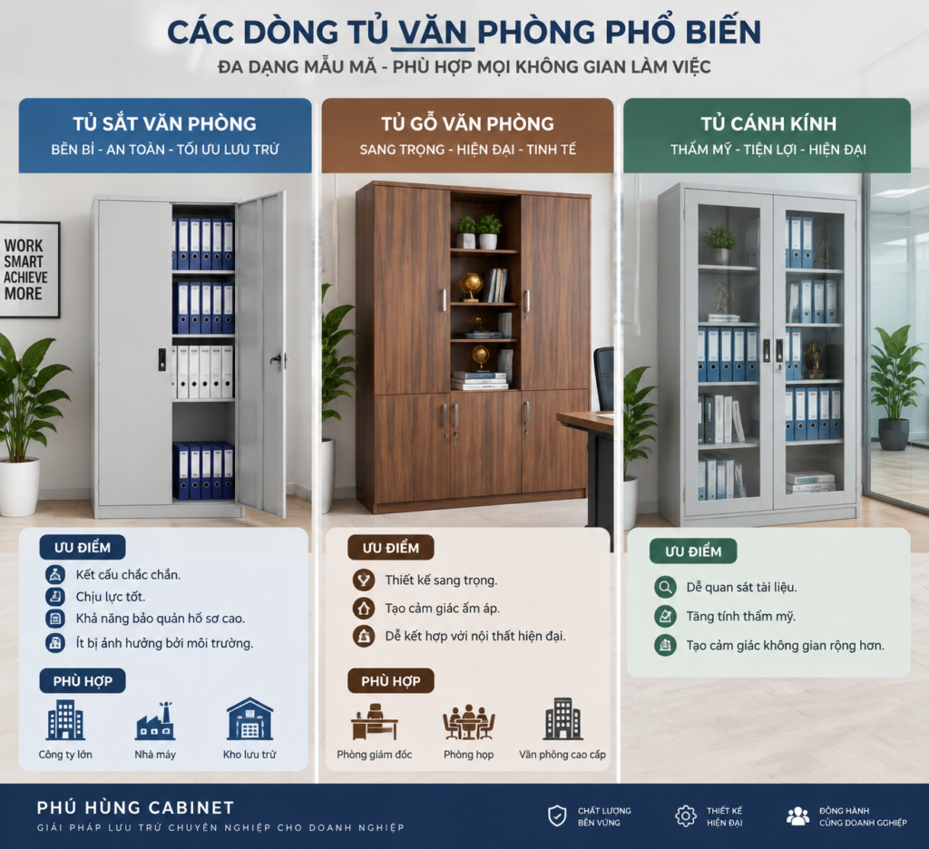 Lựa chọn chất liệu tủ phù hợp với môi trường làm việc